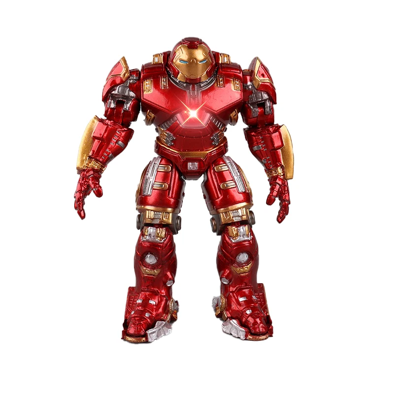 Оптовая продажа индивидуальная фигурка Marvel подвижные куклы железные панцирные доспехи мужские светящиеся ПВХ коллекционные модели игрушек