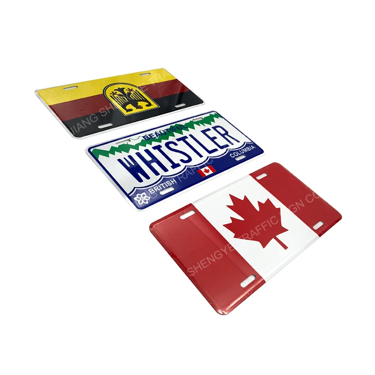 Car accessories custom reflective american size car license