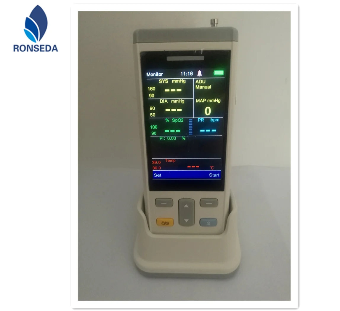 2023 портативный монитор жизненно важных функций для больниц/клиник/скорой помощи TFT ЖК-монитор показателей жизнедеятельности пациента