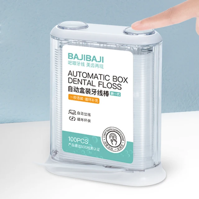 Family Use Automatic Disposable Floss Picks High Toughness Dental Floss Toothpick