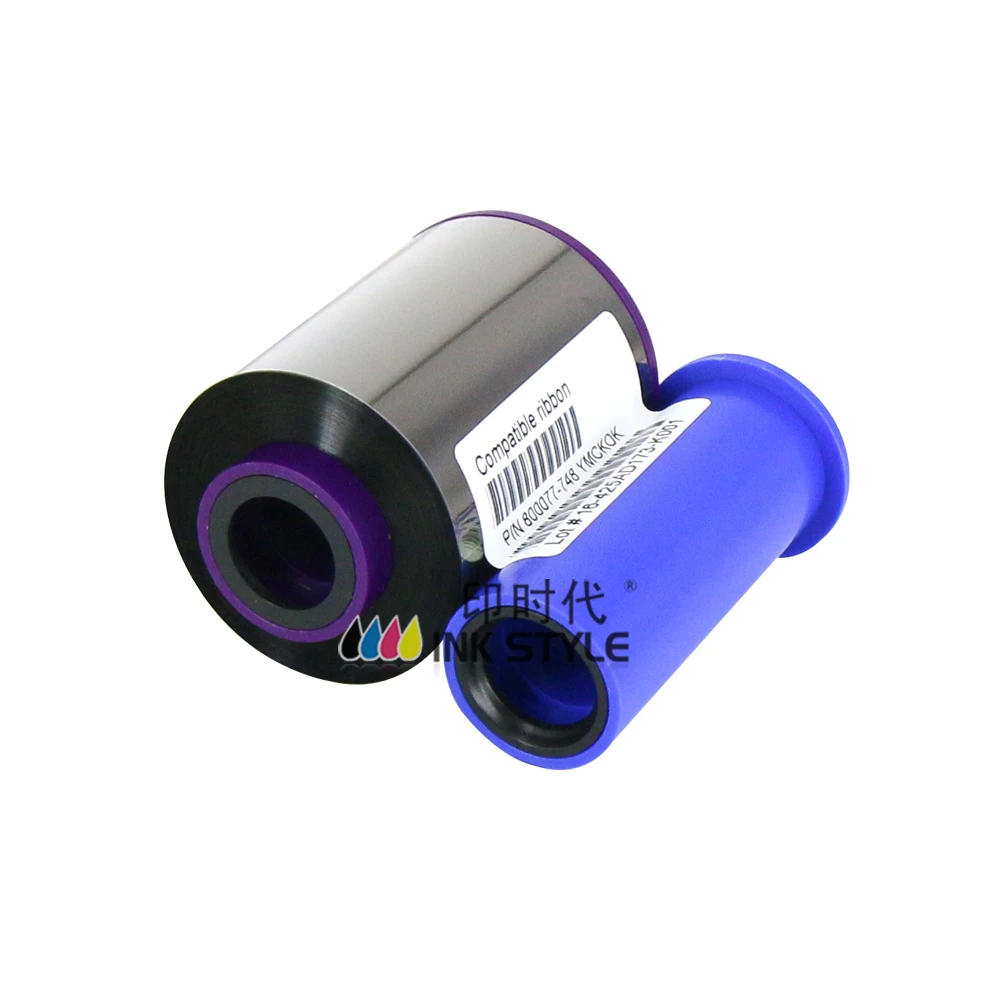 For Zebra ZXP Series 7 Card Printer 800077-748 YMCKOK Dual Side Color Ribbon - 250 Prints