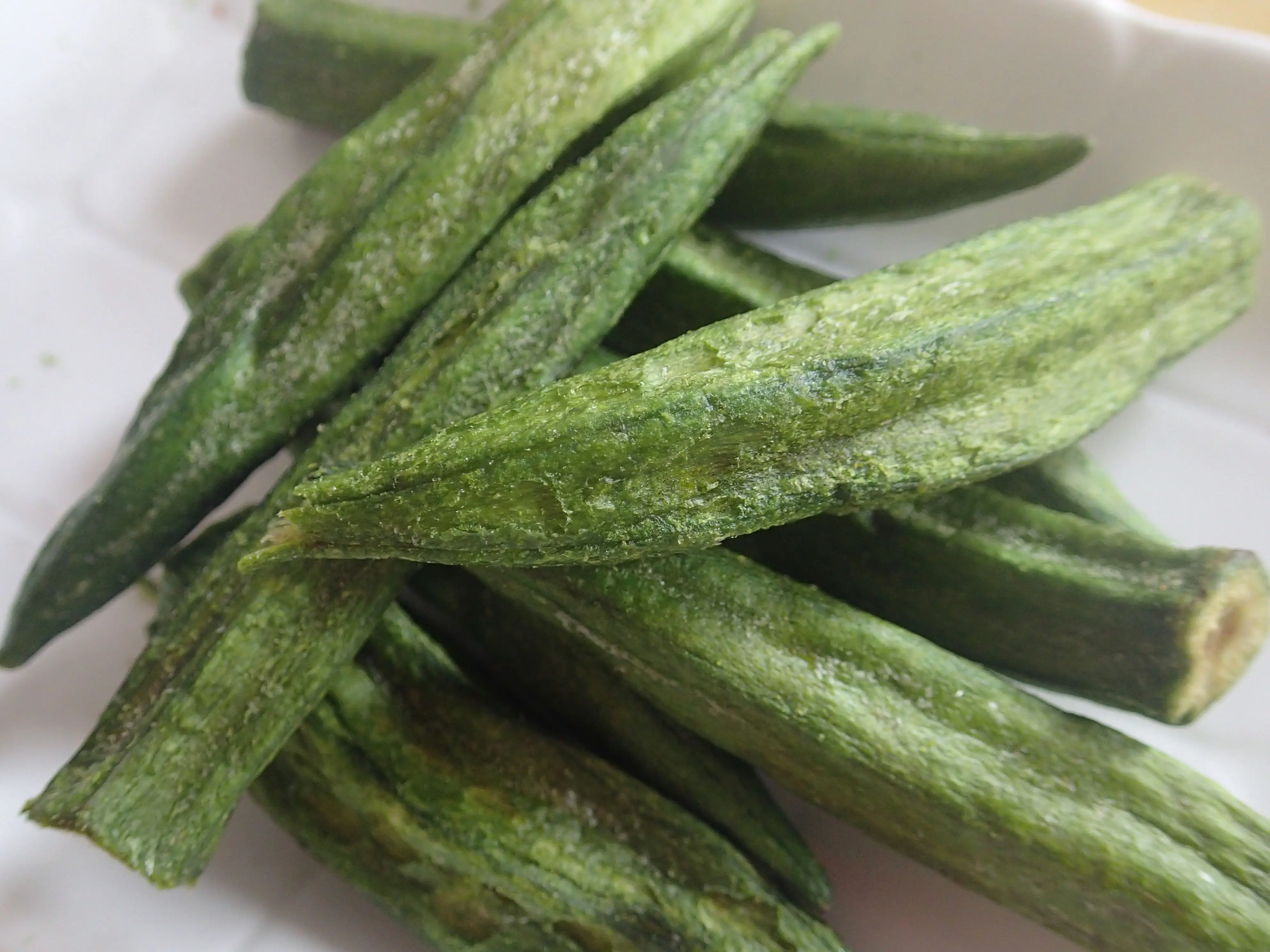 Fresh and Natural Dried Vegetables Organic Snacks Low Temperature Vacuum Fried Okra