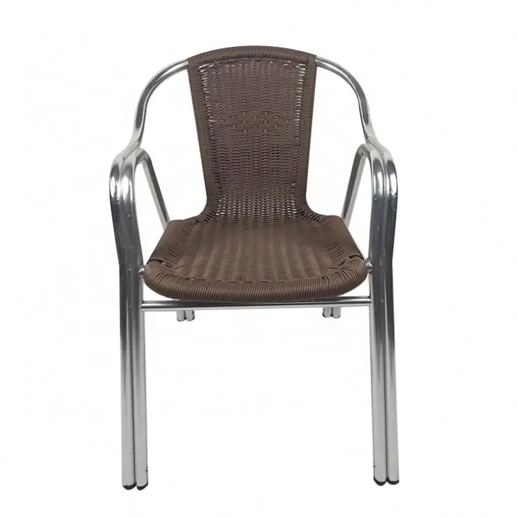 Chair Round Hotel Beach Aluminum Cafe Patio Modern Brown Outdoor Wicker Chairs