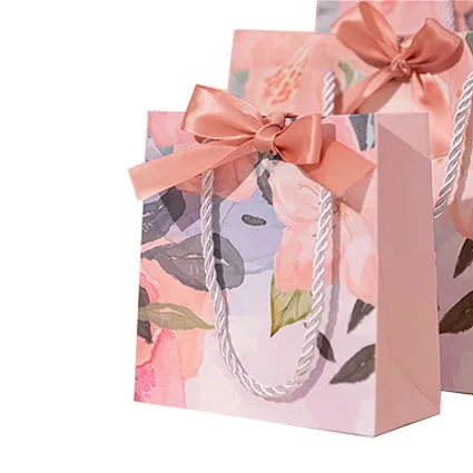 Creative holiday gift bag with hand gift bags environmental large shopping bag.
