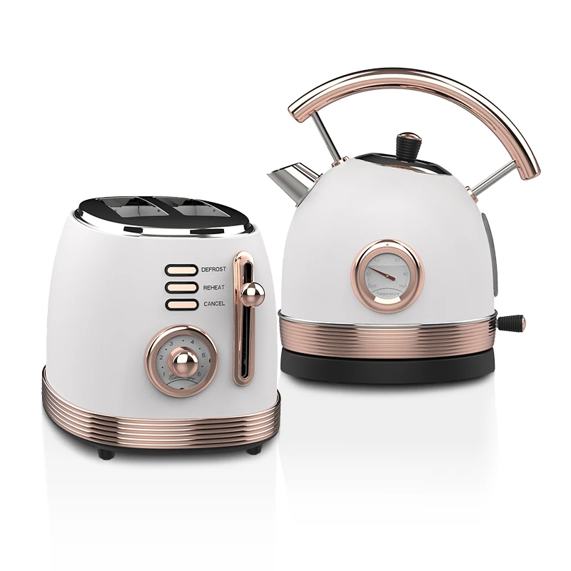 2023 New Design Retro Toaster And Water Kettle Electric Kettle And Toaster Sets