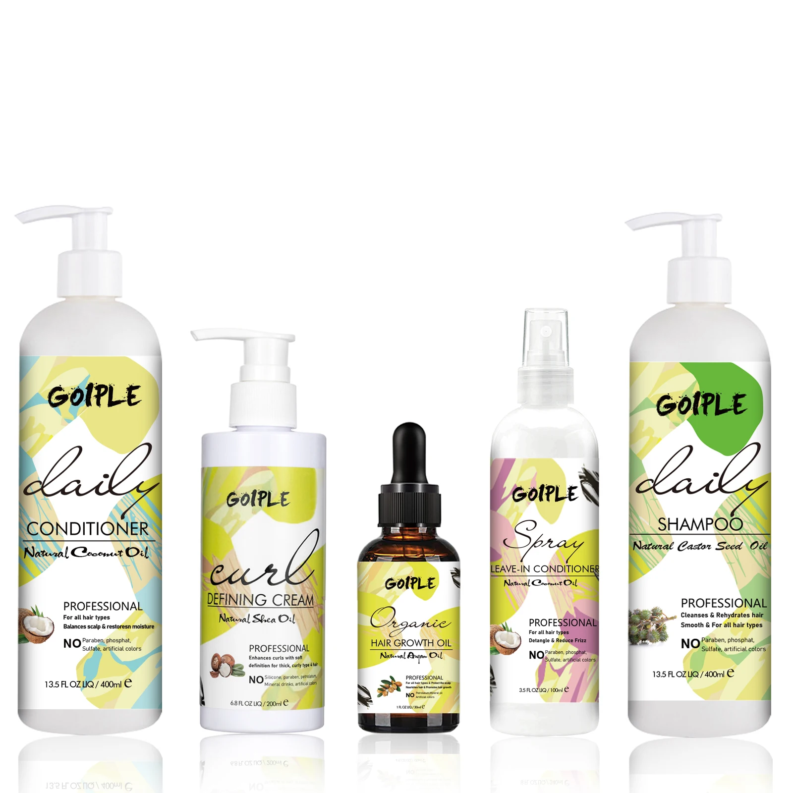 Private label Salon Sulfate Free Hair Care Product for All Hair Types Natural Coconut Oil Conditioner and Daily Hair Shampoo Set