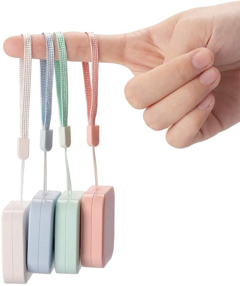 Durable candy color wrist hand strap lanyard for Mini Tape Measure Soft Retractable Measuring Tape
