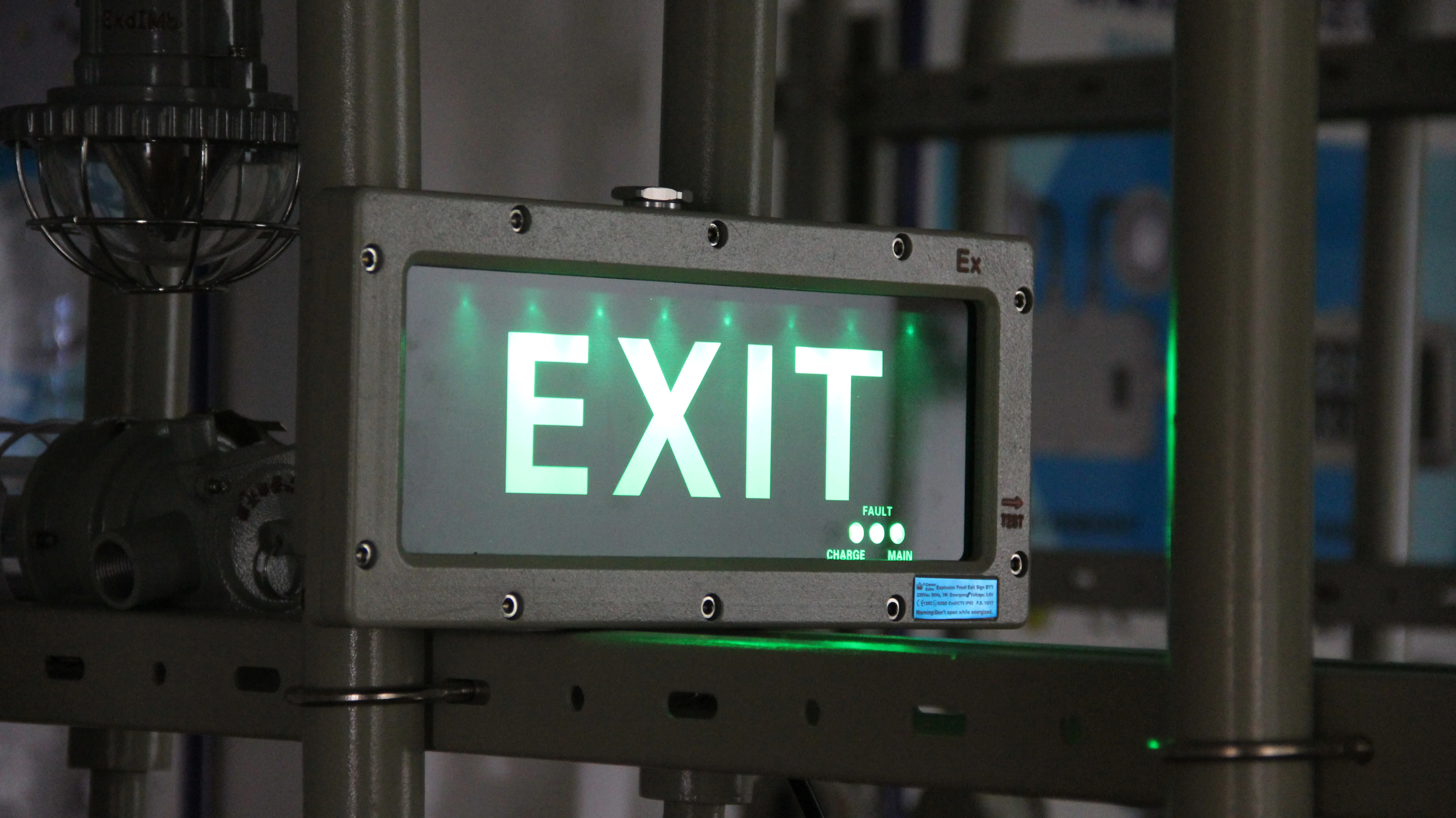 3W Explosion Proof LED Emergency Light Exit Sign ATEX Certificate Explosion Proof Exit Signs Light