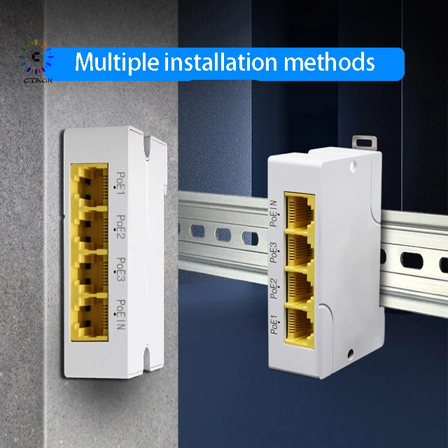 POE Switch Extender 4 10/100Mbps IEEE802.3af/at for IP Camera/Ethernet Switch  Mini Ethernet POE Switch indoor poe extender