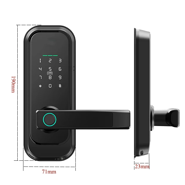 American Hot Sell Easy Install Tuya Digital Electronic Smart Door Lock For Home Hotel Apartment
