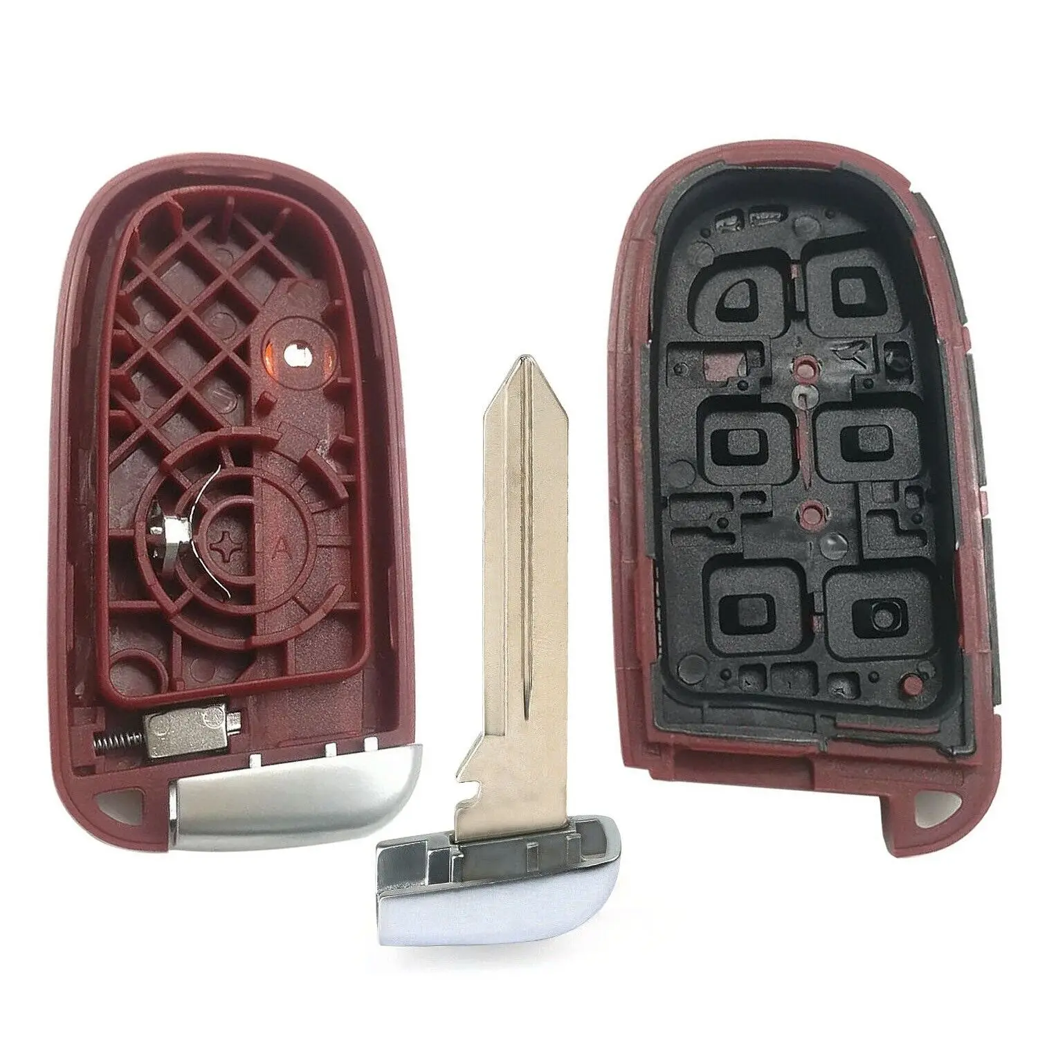 Red 5 Button Replacement Remote Key Shell Car Fob for Dodge Chrysler Jeep - M3N-40821302