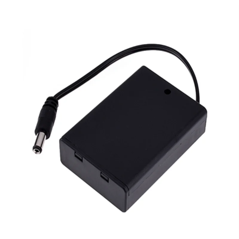 High Quality 3AA Battery Holder with DC plug on Wire Leads, Cover and Switch