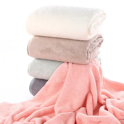 2019 New products custom soft High Density coral fleece towel double bath microfiber towel
