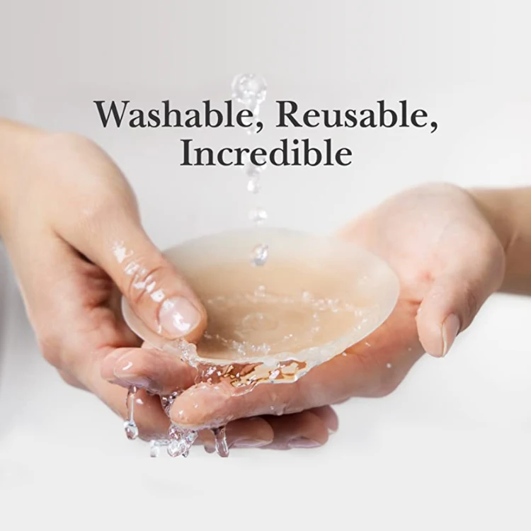 Xinke Low Price Self Adhesive Non Glue Reusable Washable Silicone Nipple Cover With Box