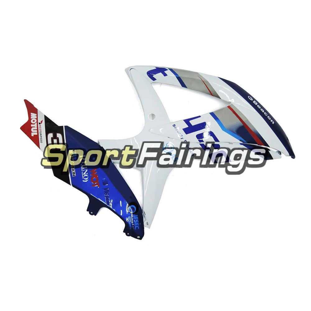 Обтекатели для мотоциклов подходят Suzuki GSXR600 GSXR750 K8 2008 2009 2010 GSXR600/750 08 09 10 корпус из АБС-пластика синий белый