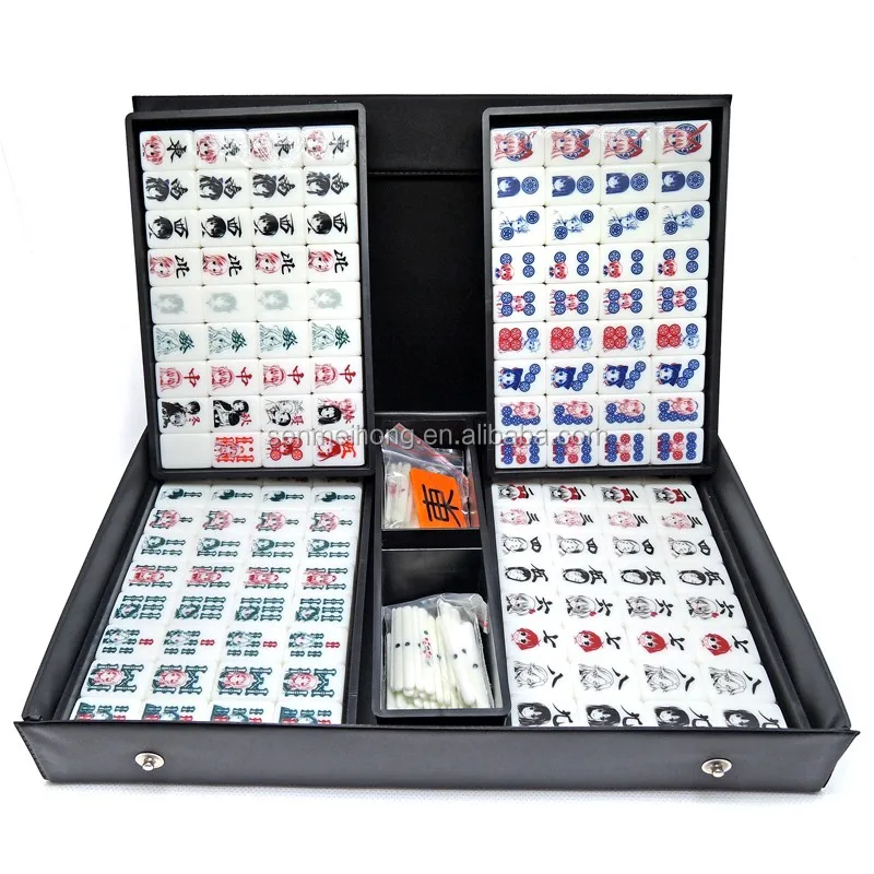 Colorful Japanese Mahjong pieces