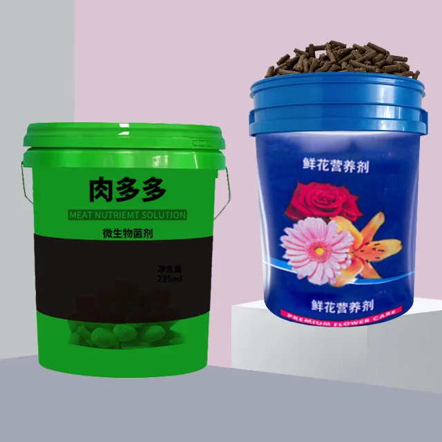 Factory custom Plastic packaging buckets for fertilizers Plastic Pail with lid wholesale Recyclable 5 gallon 20L Plastic bucket
