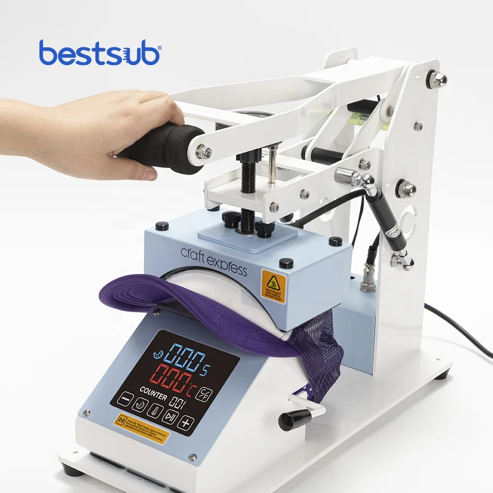 BestSub 2 in 1 Multifunctional Craft Hobby Heat Press Cap Label Machine for Home Use with High Quality Engine Wholesale