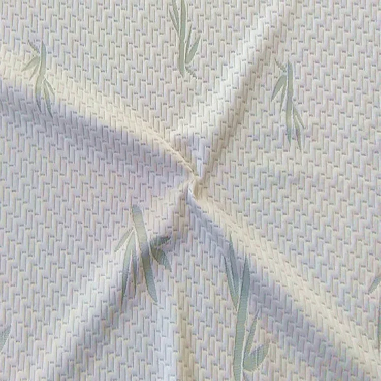 Anti-Bacteria Comfort 21S/32S/26s Jacquard Bamboo Polyester Blend Fabric For Mattress