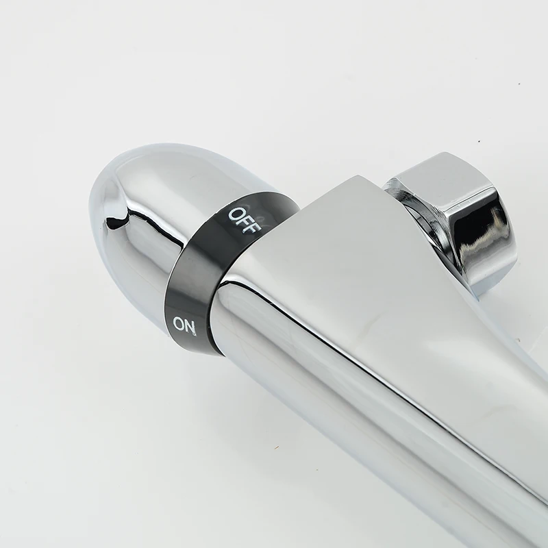 ROVATE hotel bathroom thermostatic bathtub shower faucet, modern intelligent temperature adjustment hot and cold mixing valve