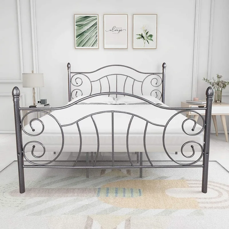 Factory Wholesale Cheap Modern Style Metal Mesh Base Bedroom Iron Bed