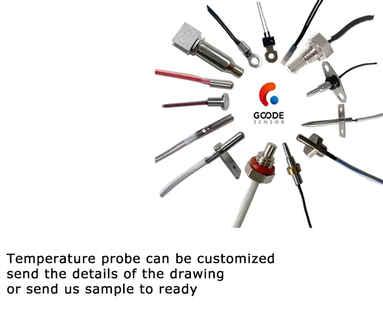 Silicone Cable Waterproof PT100 RTD Temperature Sensor