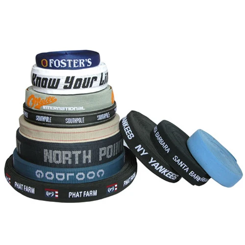 Wholesale High Quality Brand Logo Polyester Nylon Webbing Custom Jacquard Elastic Band
