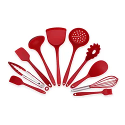 Factory sell 10 pieces in 1 set silicone kitchen cooking tools kitchen gadget accessories tools silicone