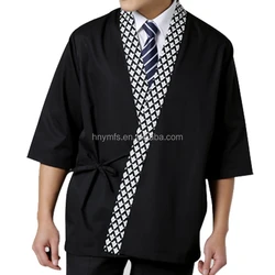 Sushi Japanese restaurant work uniforms black Chef Coats