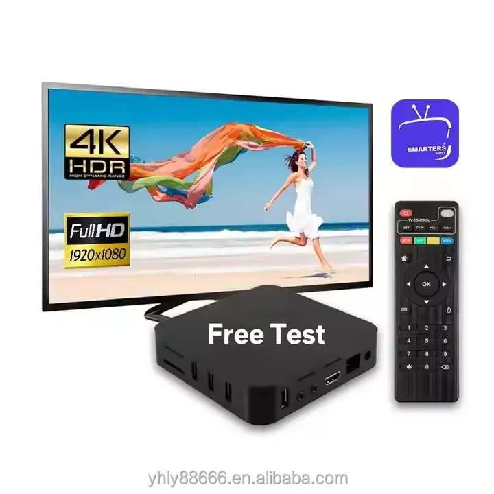 Бесплатный тест 4k M3U для взрослых IPTV Smarters Pro реселлер панель кредитов четырехъядерный Amlogic Premium Media Player включает умный Wi-Fi