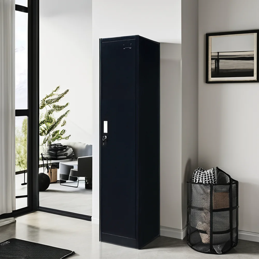 2024 Modern Steel Vertical Single Door Storage Wardrobe Commercial Office Furniture Outdoor Use Price Concessions New Cabinets