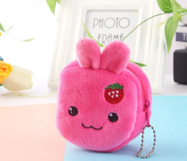 
Wholesale low MOQ cute plush coin purse Tote Bag for child kawaii Animals coin bag 
