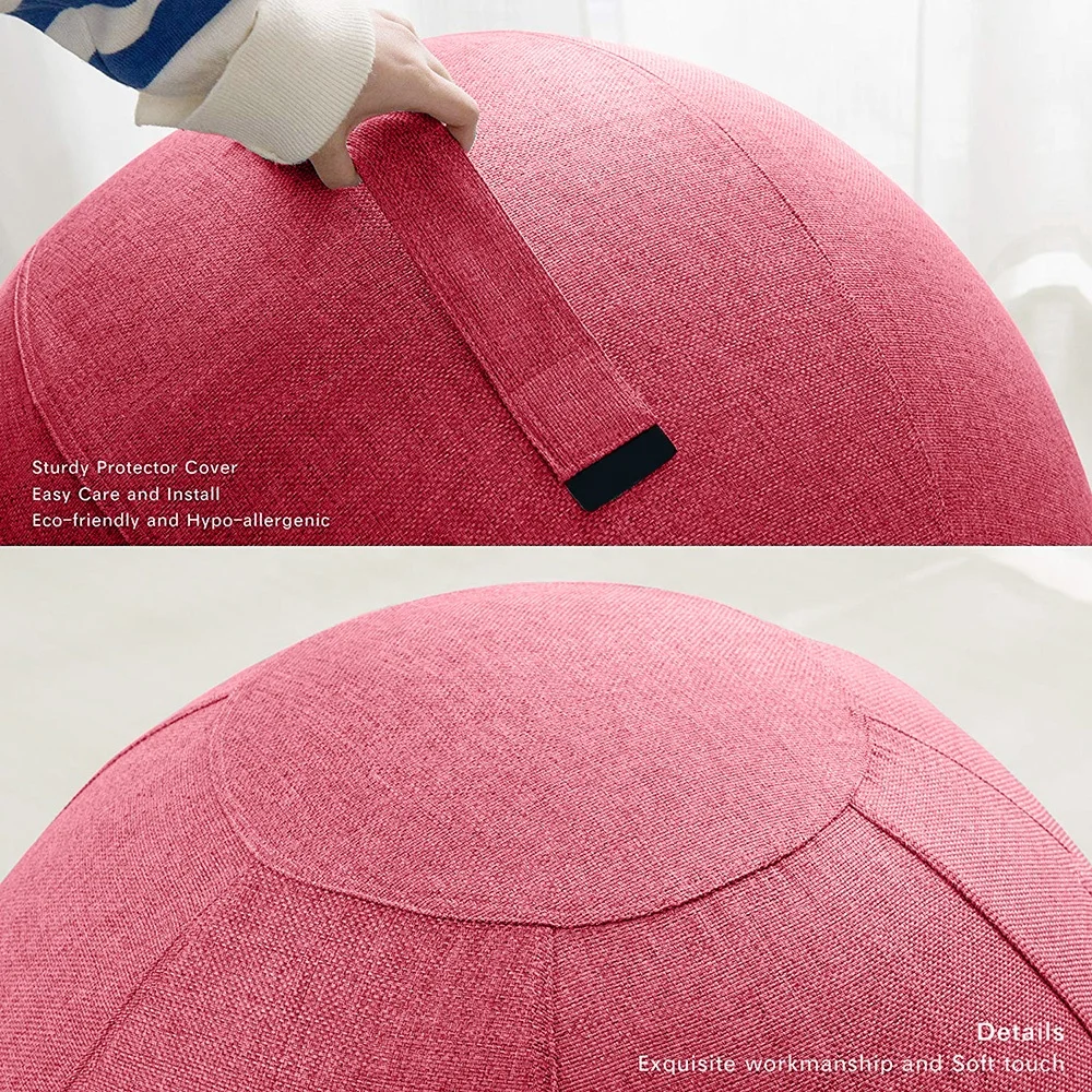 75 см розовое стабильное Упражнение мяч стул красочный йога мяч чехол