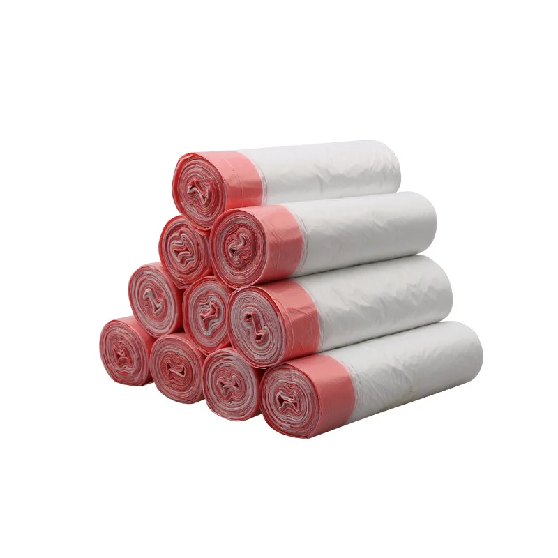 Biodegradable drawstring plastic 13gallon trash (garbage) bag pbat pla rubbish bag roll wholesale compostable trash bags