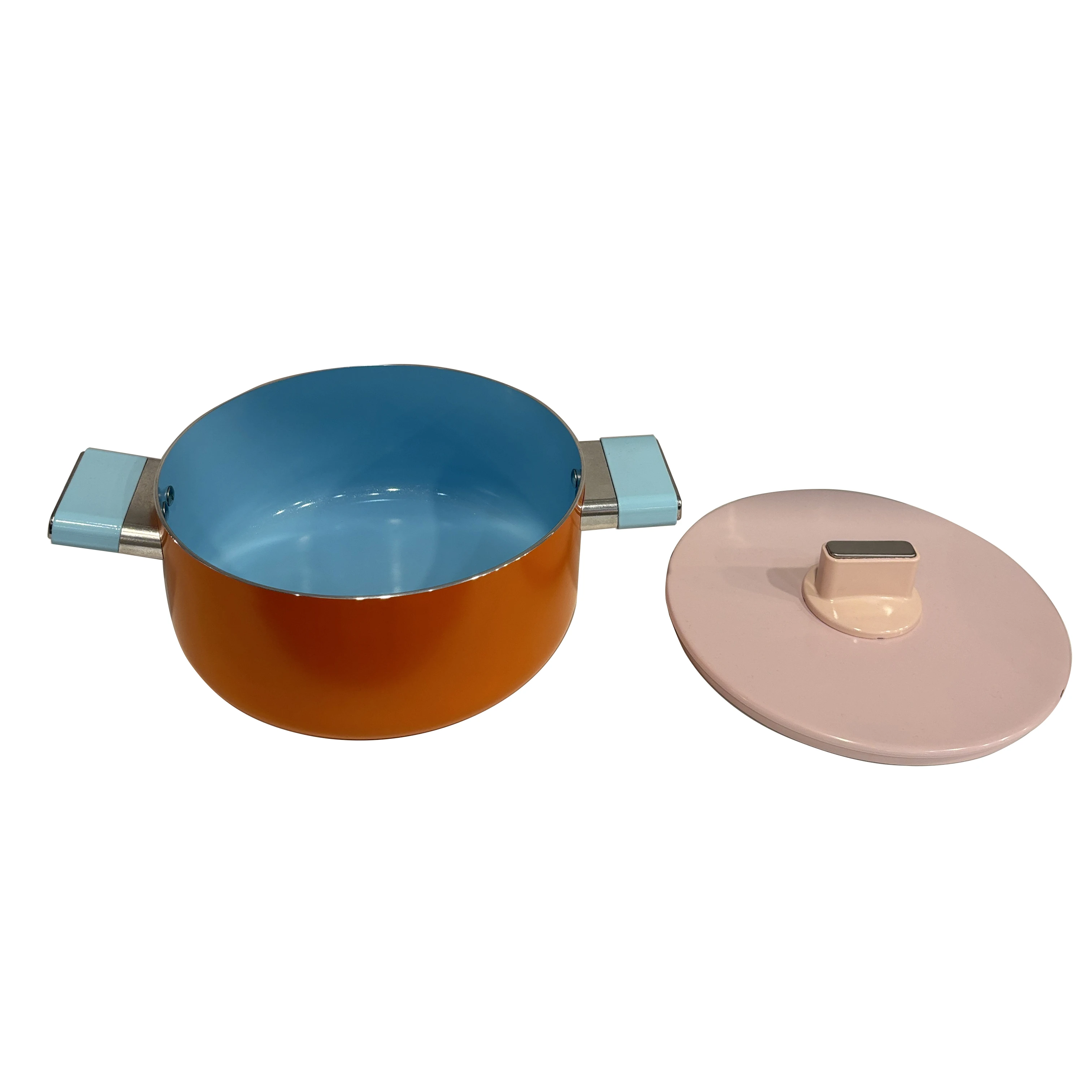 easy and fast cleaning  Non-stick Aluminum 24x6cm deep fry pan with  s s handle