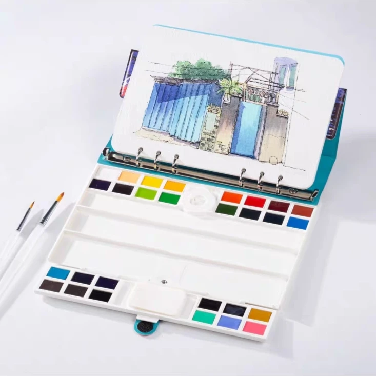 Superior High Quality Solid Water Color Travel Set for Art Sketching