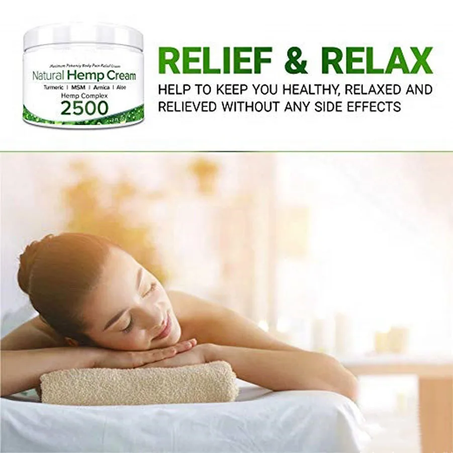 
Relieve Muscle Joint Arthritis Pain Effective Relief CBD Hemp Cream Factory price Manufacturer Supplier 