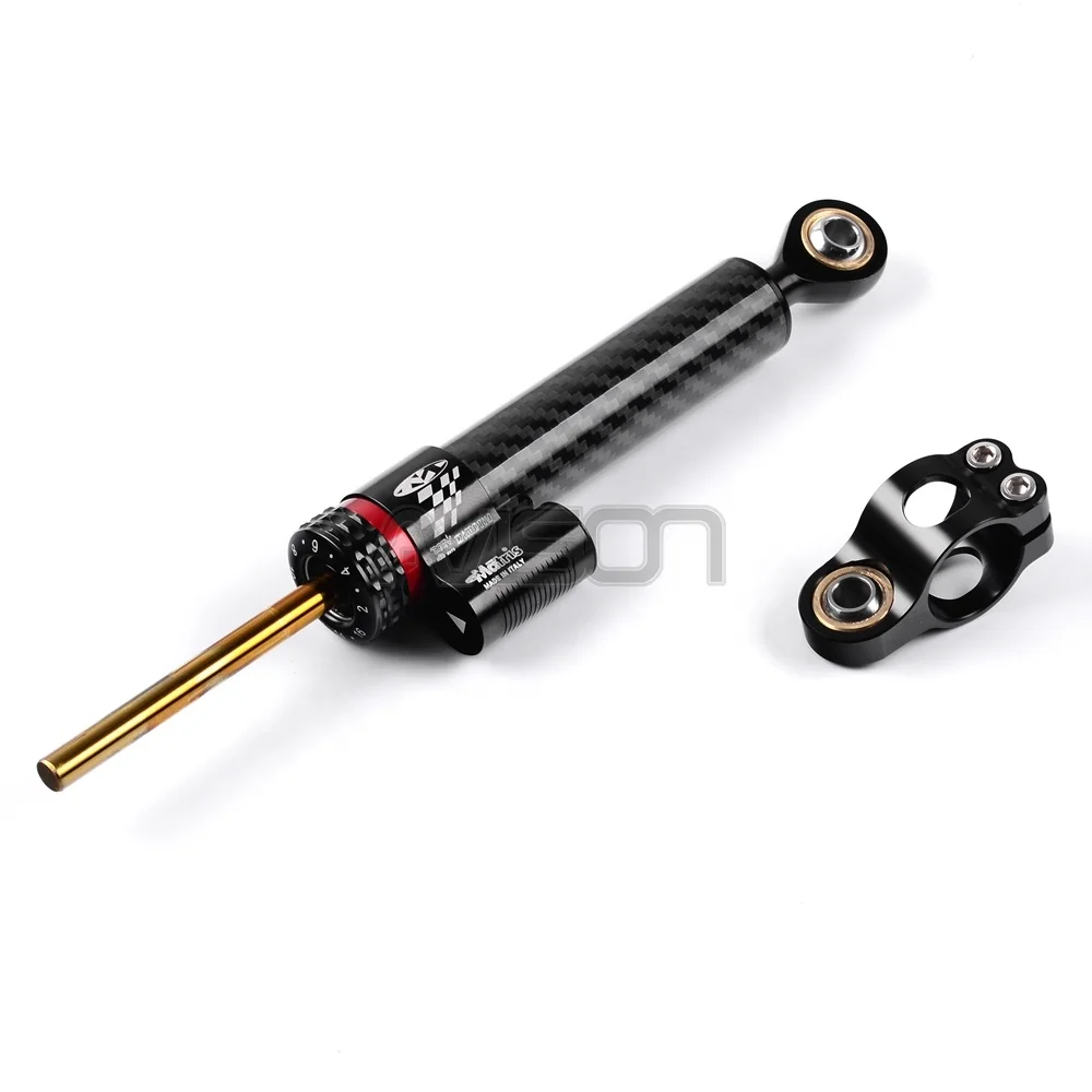 Motorcycle accessories Steering Damper Carbon Fiber Grain Stabilizer Titanium ruler direction damping Aluminum/CNC 252CM
