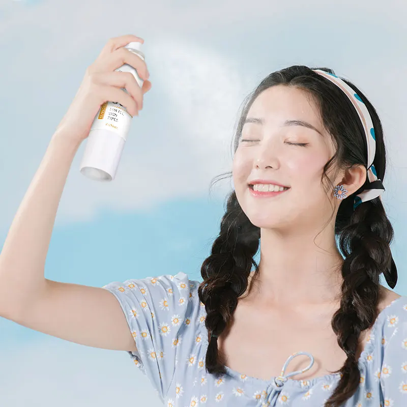 OEM/ODM Vegan Organic UVA/UVB Sunblock Hydration Whitening Waterproof SPF50+ Zinc Sunscreen Spray