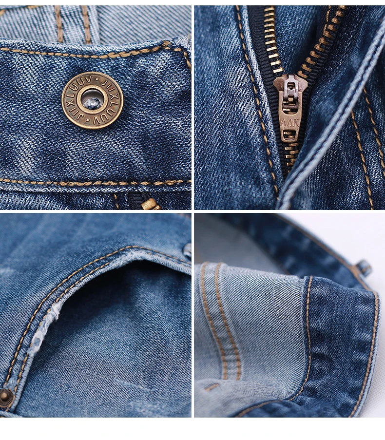 GuangXi Factory Supply Custom Slim Fit Low Rise Damage Jeans for Men Ripped Acid Wash Denim Jeans