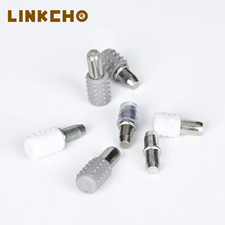 Top Selling Furniture hardware cabinet metal accessories Metal peg Plastic support Shelf Support with Pin l shaped
