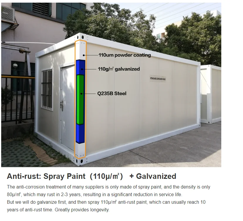 CGCH Portable Foldable Cabin 20FT Container House Solar Prefab House Prefab Dormitory Prefabricated Mobile Home
