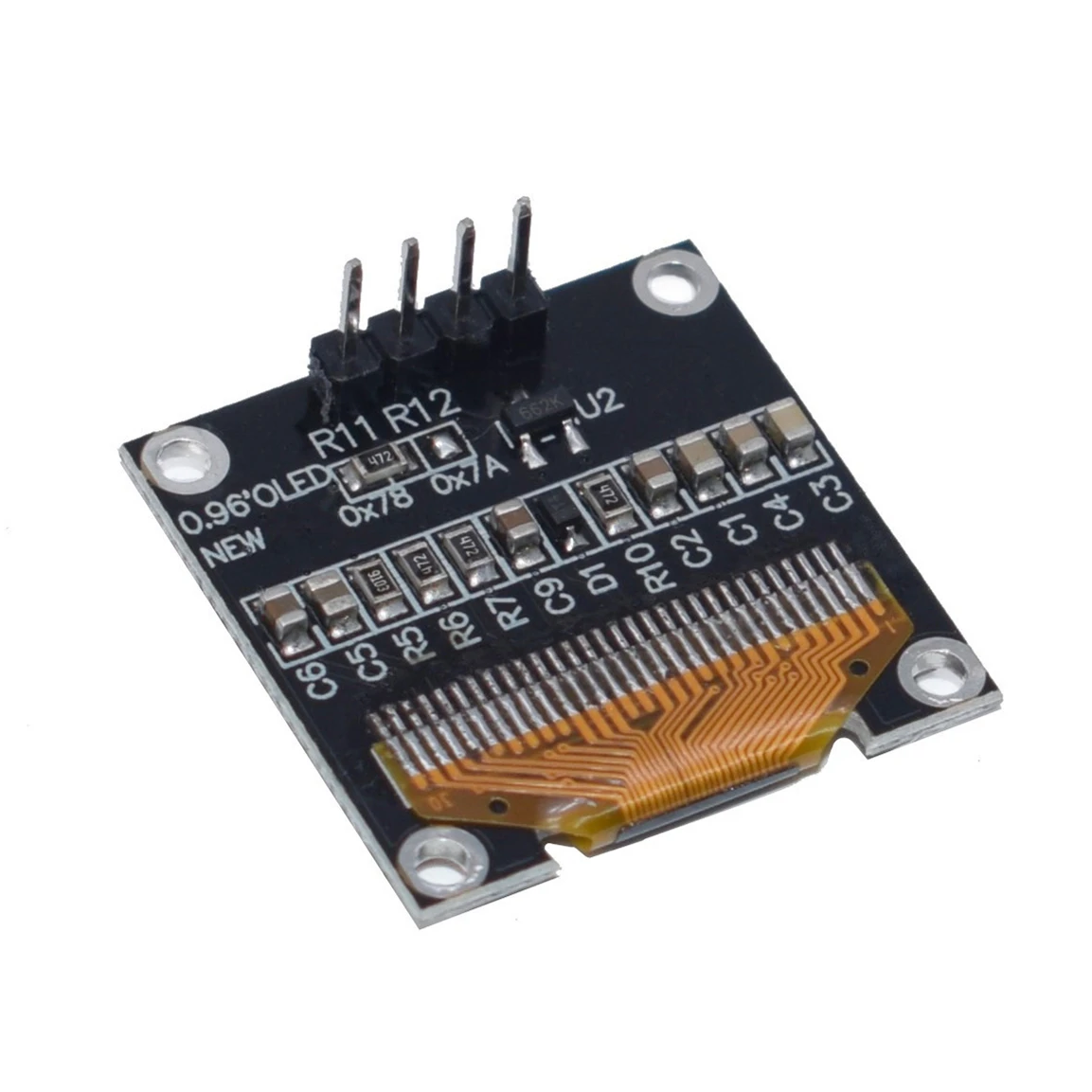 Плата ЖК-экрана 0 96 дюйма oled IIC Серийный белый модуль дисплея 128X64 I2C SSD1315 12864 для