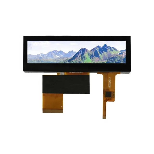 Custom 3.9 inch 480x128 lcd bar screen RGB interface high contrast tft ips stretched lcd module HD-MI board support for kiosk