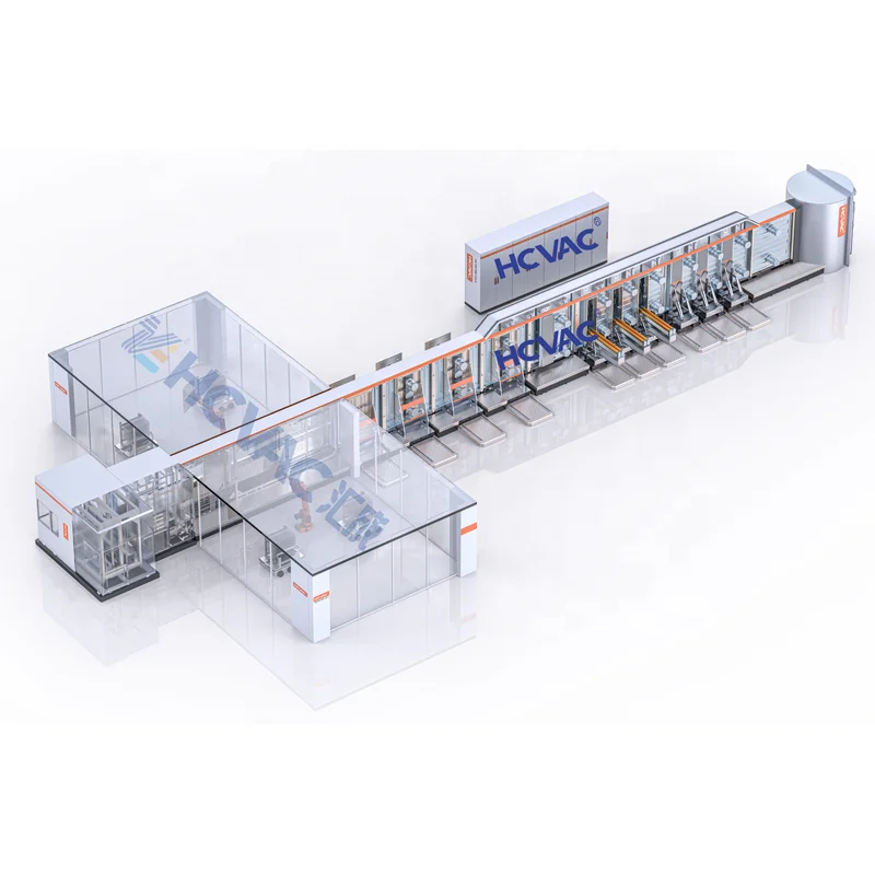 HCVAC building glass solar cell magnetron sputtering continous pvd vacuum coating machine