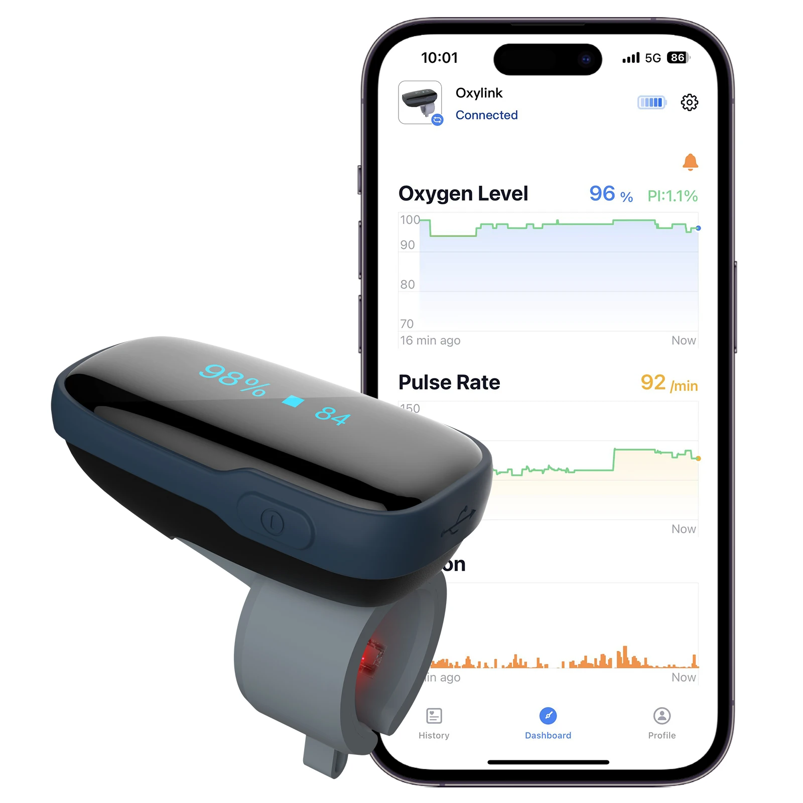 Wellue Oxylink Oximet Puls Beep Reminder Sleep Monitor Pulse Oximeters Rechargeable Spo2 Digital Oximetro de Pulso Oximeter