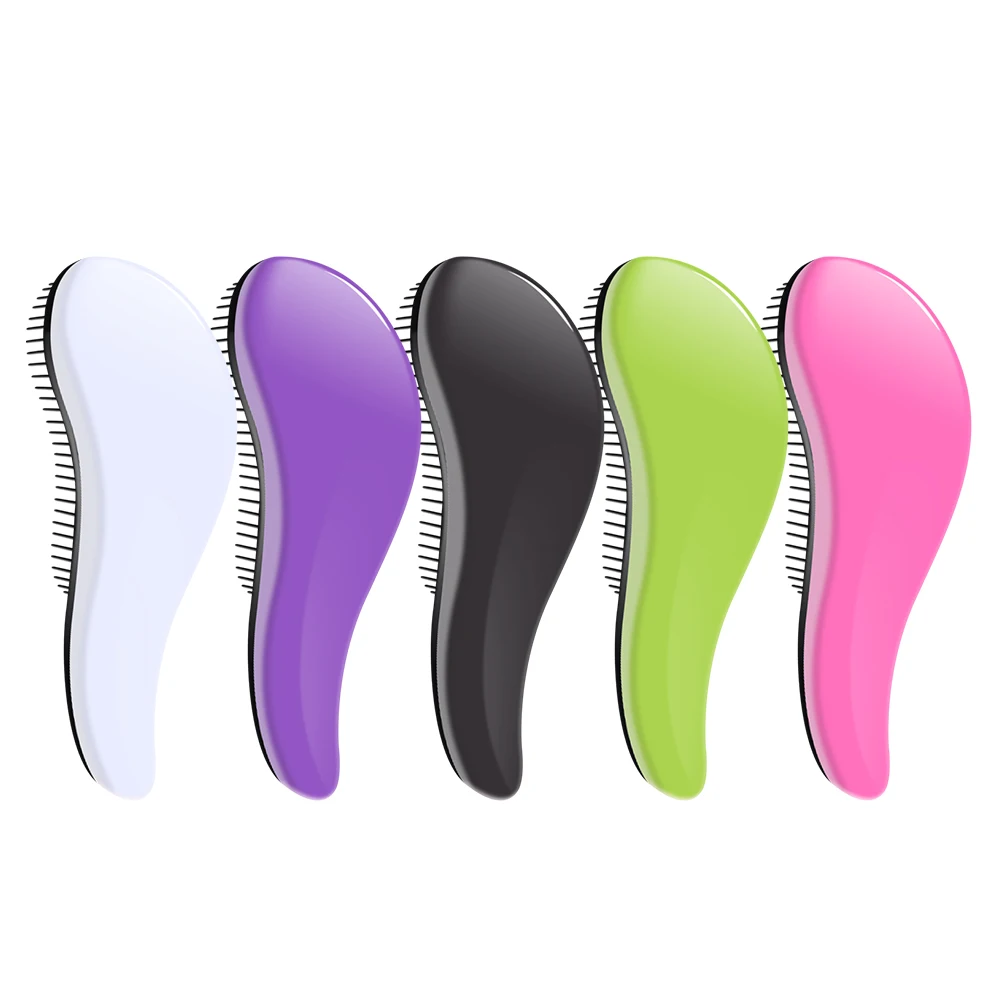 Brand Your Own LOGO Mini Travel Detangling Massage Hair Brush With Cleaning Claws Small Hair Brush