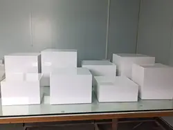 White Buffet Acrylic Riser Cube Display Nesting Risers Lucite Square Food Pedestal Box Display Stand