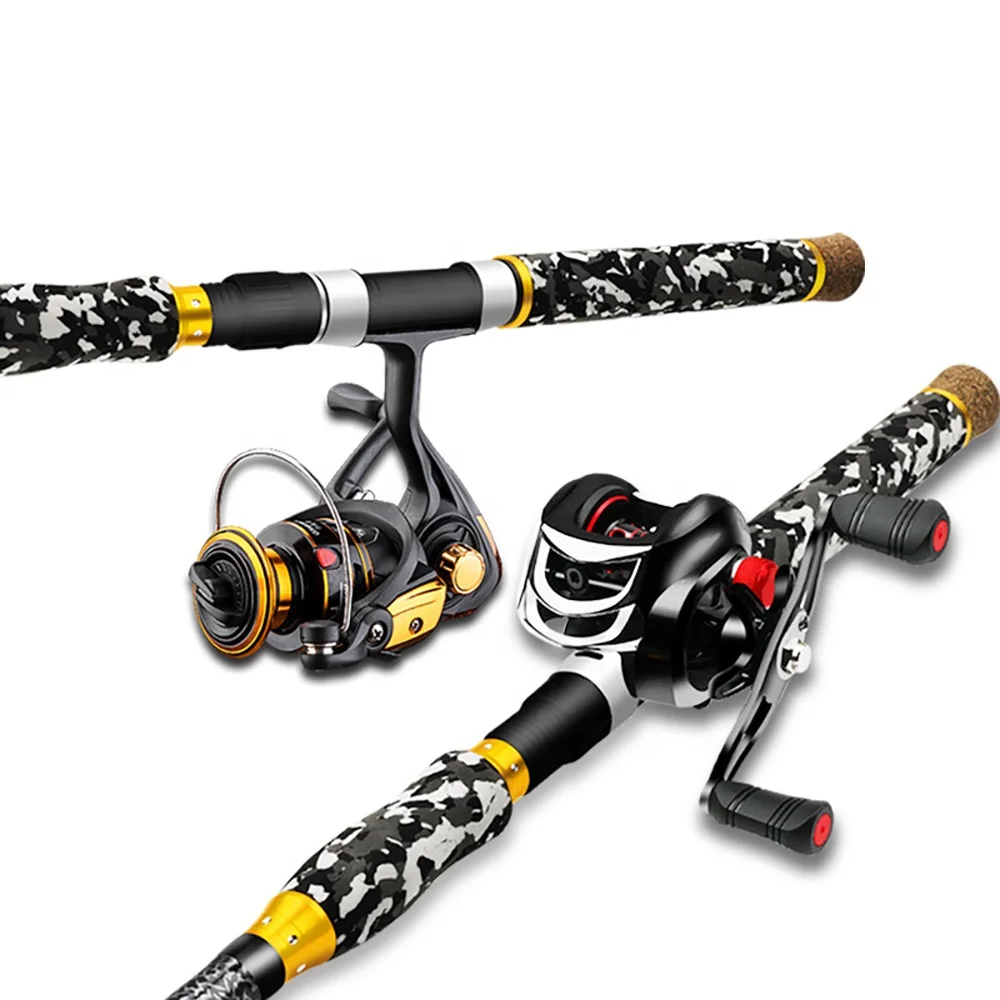 Tcoedm High Quality Camouflage EVA XH High Carbon Fiber Spinning Casting Rod Lure Fishing Rod Pesca