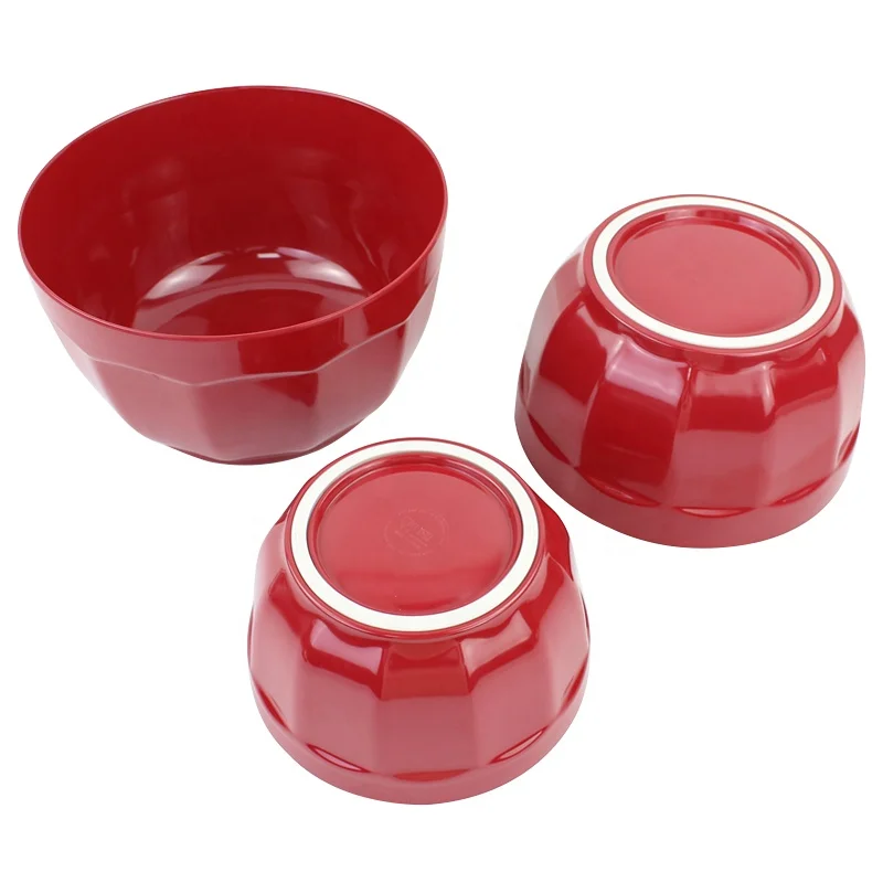 Hot Selling melamine serving mixing bowls cake flour salad serving mixing bowl set